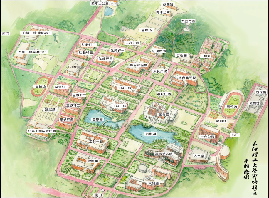 APP 内的云塘校区手绘地图